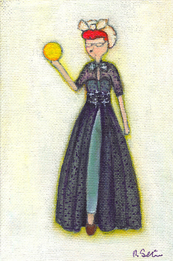 Lucys Ball of Sunshine Painting by Ricky Sencion