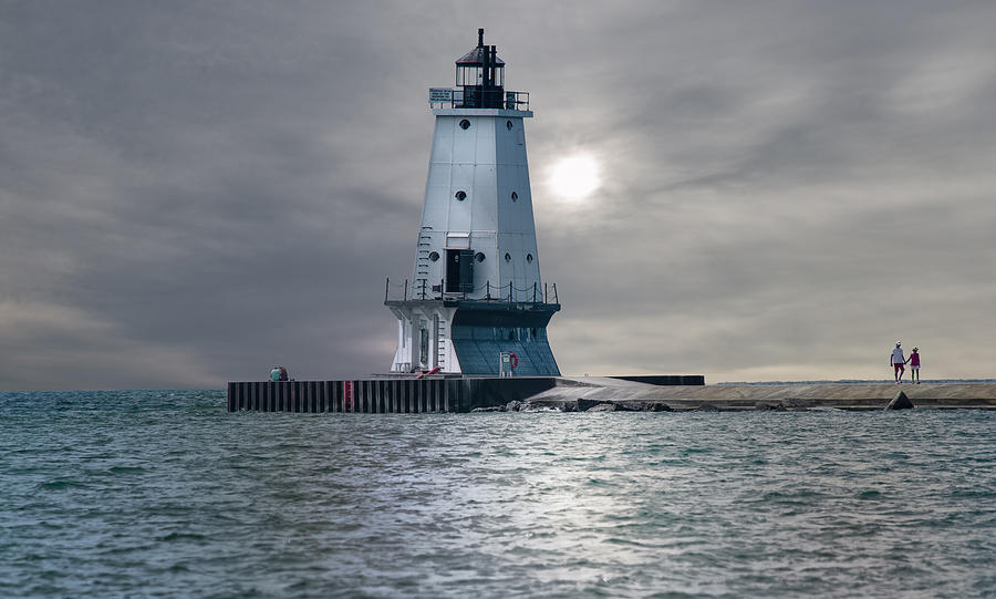 Ludington Michigan Lighthouse Photograph by John Ullrick | Fine Art America