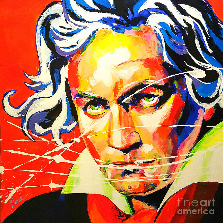 Ludwig Van Beethoven Painting By Marie-Armelle Borel