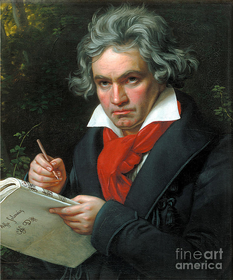 Ludwig van Beethoven #1 Painting by Joseph Karl Stieler