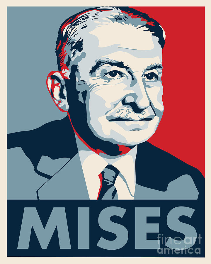 Mises Digital Art - Ludwig von Mises by John L