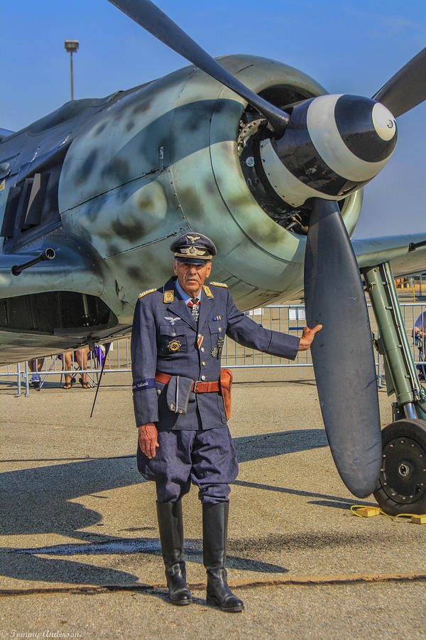 Luftwaffe officer and the Fw-190 Photograph by Tommy Anderson