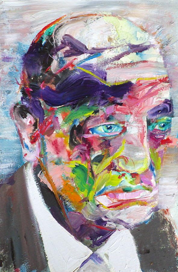 LUIS BUNUEL - oil portrait Painting by Fabrizio Cassetta