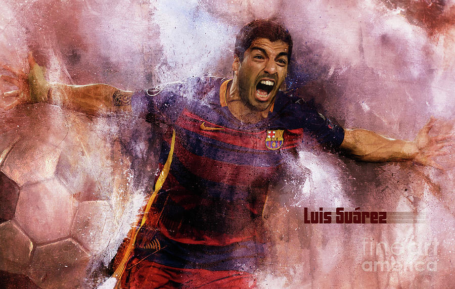 Luis Suarez Painting by Gull G
