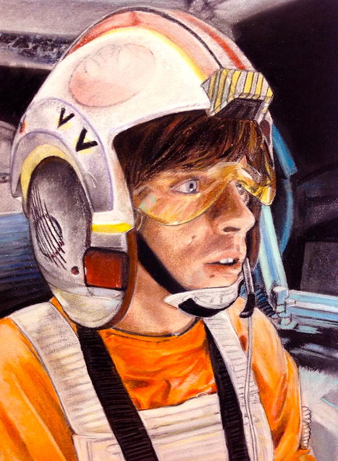 Luke x-wing pilot Drawing by Matthew Haggenmiller. 