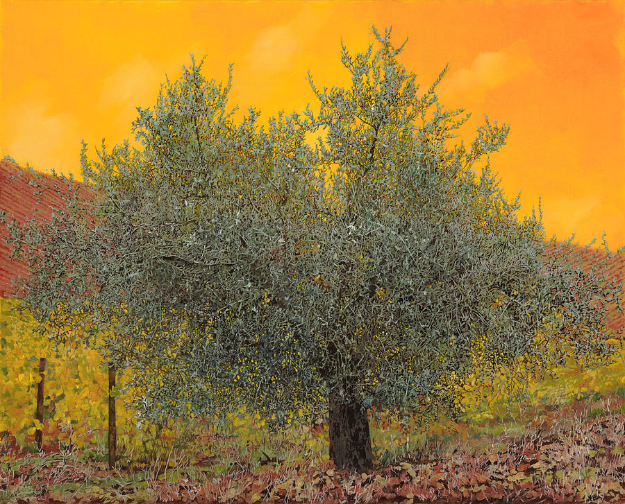 Olive Tree Painting - Lulivo Tra Le Vigne by Guido Borelli