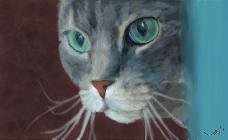 Cat Painting - Lullabella by Jennifer Hickey