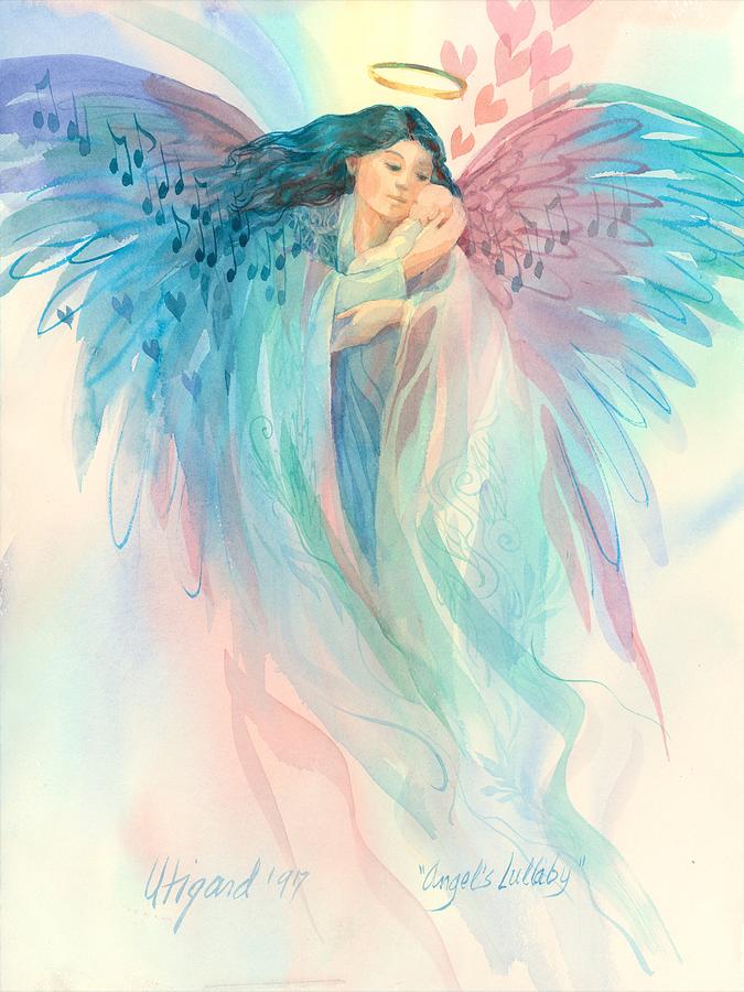 Lullaby Angel Painting by Carolyn Utigard Thomas