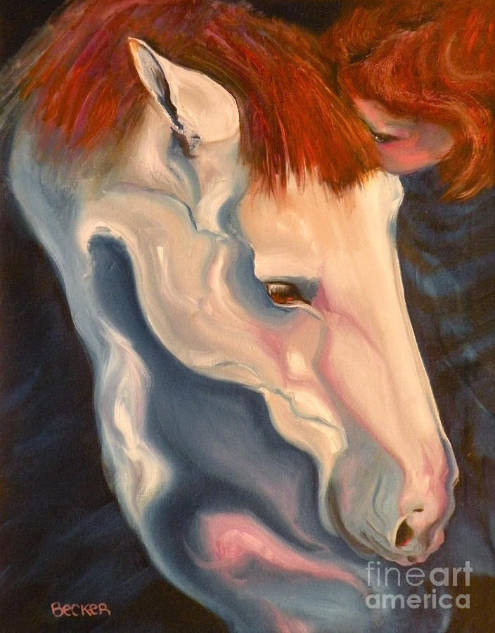 Horse Painting - Lullaby by Susan A Becker