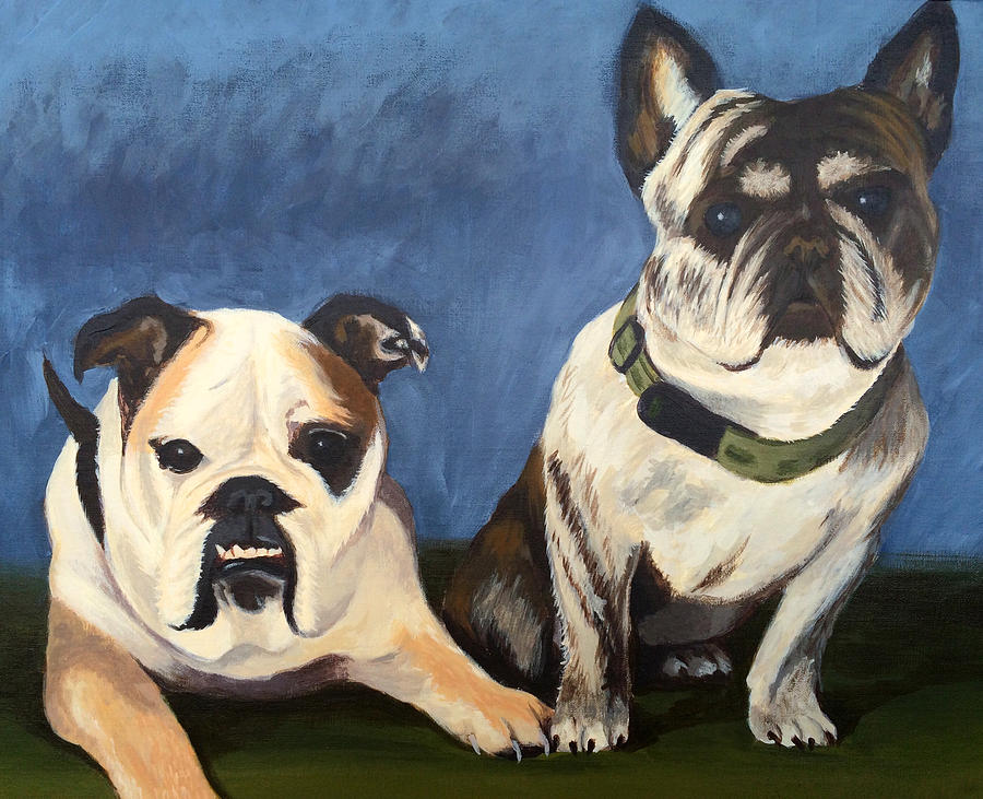 Lulu and Otis Painting by Dustin Miller