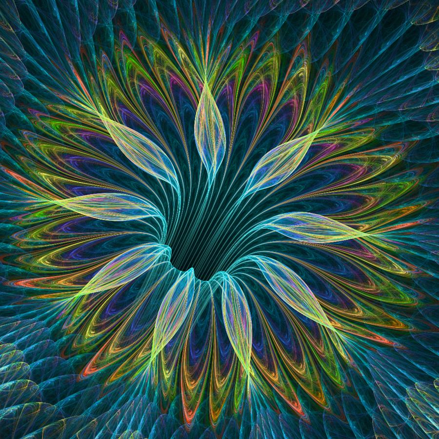 Luminescent Flower Digital Art
