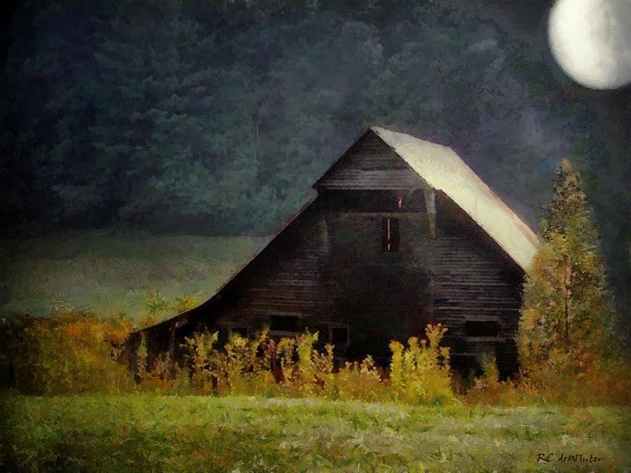 Luminous Night in the Pinelands Painting by RC DeWinter