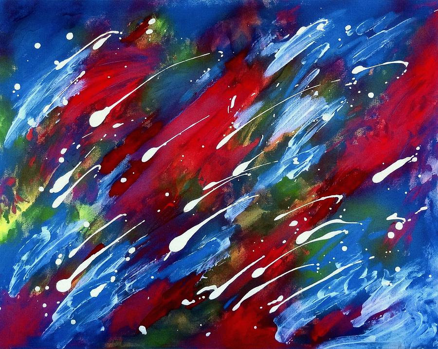Abstract Expressionism Painting - Luminous Rain by Patrick Morgan