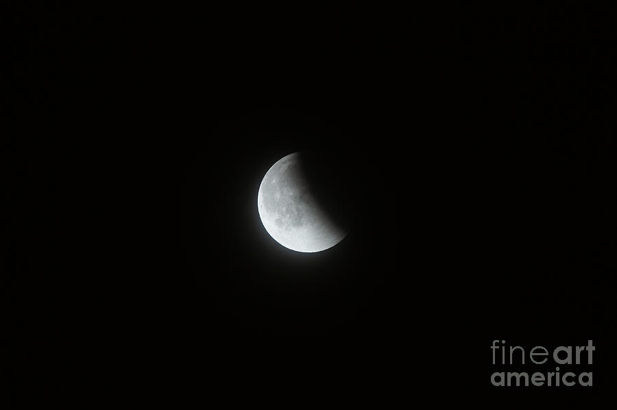 Black And White Photograph - Lunar Eclipse 2015 by Robert E Alter Reflections of Infinity