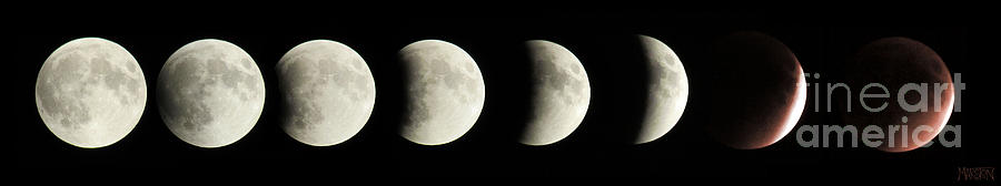 Moon Photograph - Lunar Eclipse 92715 by Sharon Marcella Marston