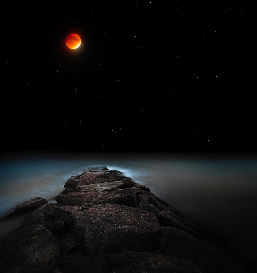 Space Photograph - Lunar Eclipse by Bill Wakeley