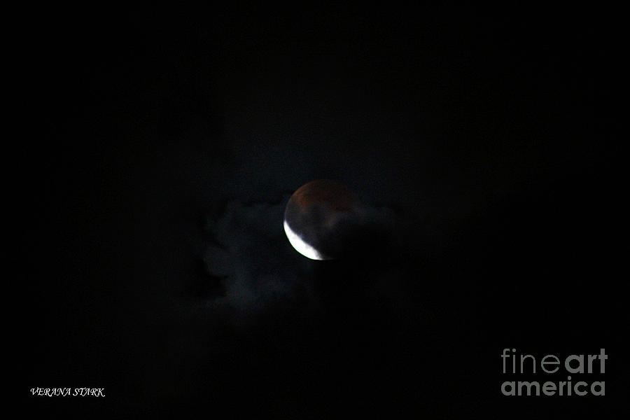 Nature Photograph - Lunar Eclipse Supermoon Bloodmoon IV September 27th 2015 by Verana Stark
