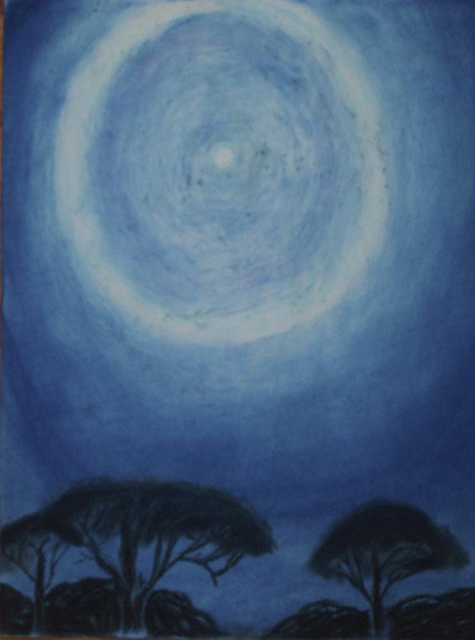 Tree Pastel - Lunar halo by John Boyd