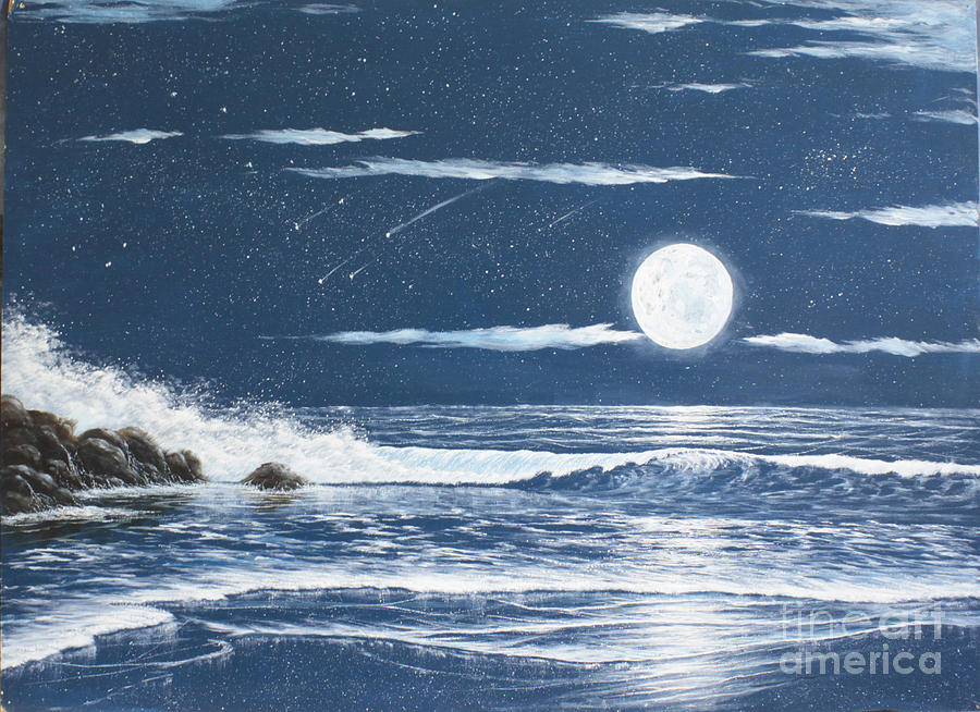 Lunar Magic Painting by Dj Khamis - Fine Art America