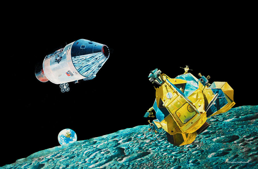 Lunar Orbit Rendevzous Painting by Douglas Castleman