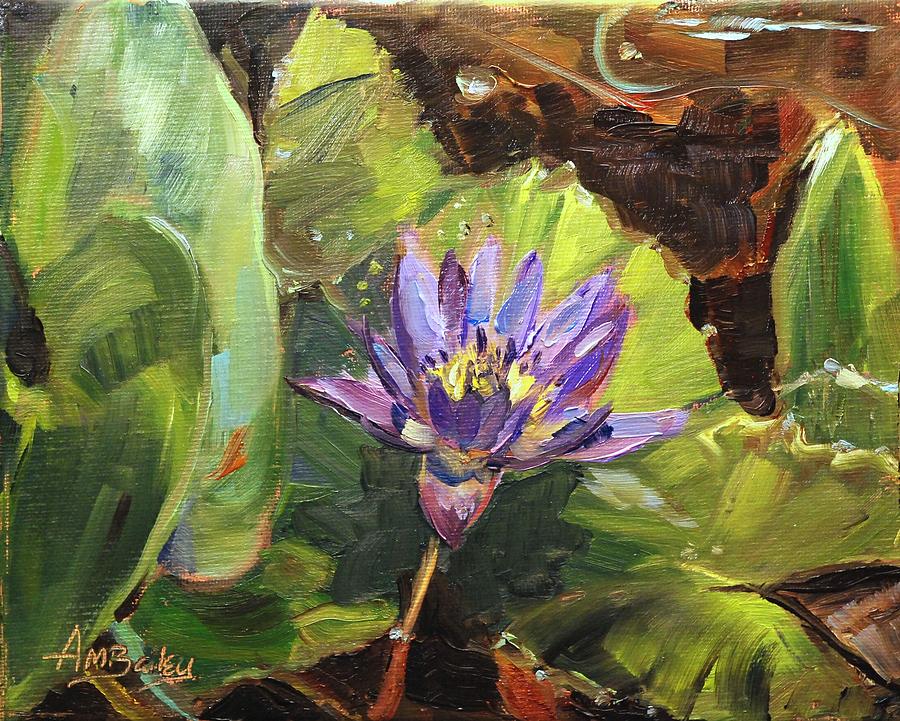 Lunas Lily Painting by Ann Bailey