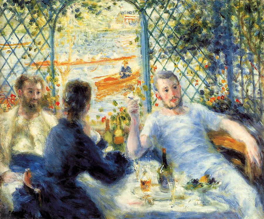 Pierre Auguste Renoir Painting - Lunch at the Restaurant Fournaise, The Rowers Lunch by Pierre-Auguste Renoir