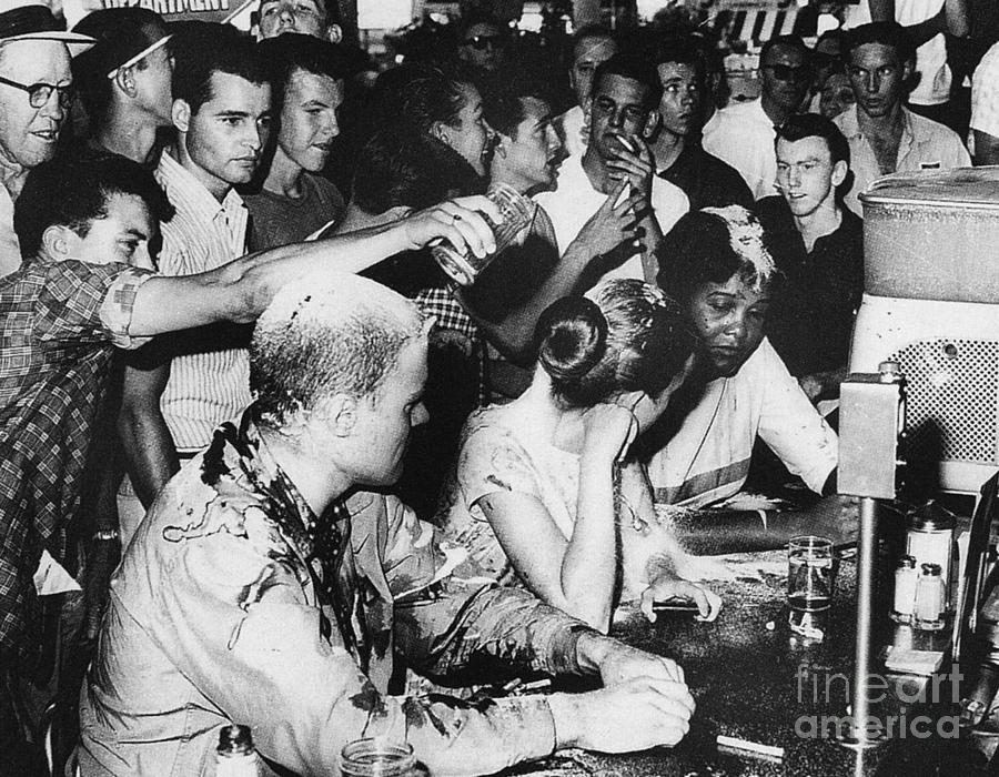 Lunch Counter Sit-in, 1963 Photograph by Granger