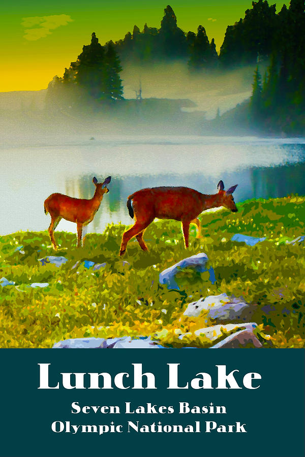 Lunch Lake Digital Art by Chuck Mountain