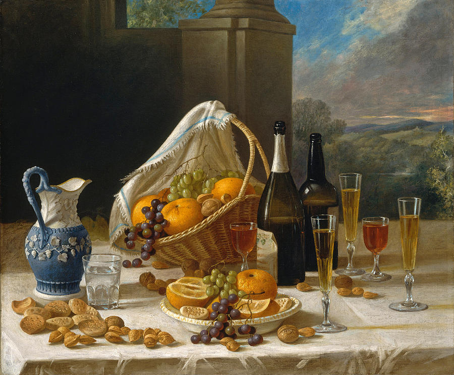 Luncheon Still Life Painting by John F Francis