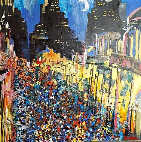 Lundi Night New Orleans Painting by Kerin Beard