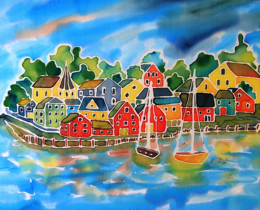 Lunenburg - Nova Scotia Painting by Cristina Stefan