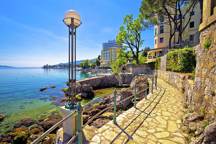Lungomare coast famous walkway in Opatija Photograph by Brch Photography