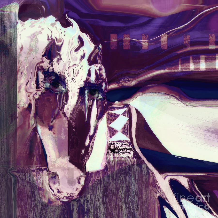 Lungta Windhorse No 5 Mixed Media by Zsanan Studio Lungta Windhorse No 5 Mixed Media by Zsanan Studio