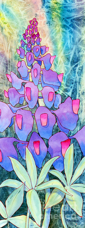 Lupine Solitaire Painting by Teresa Ascone