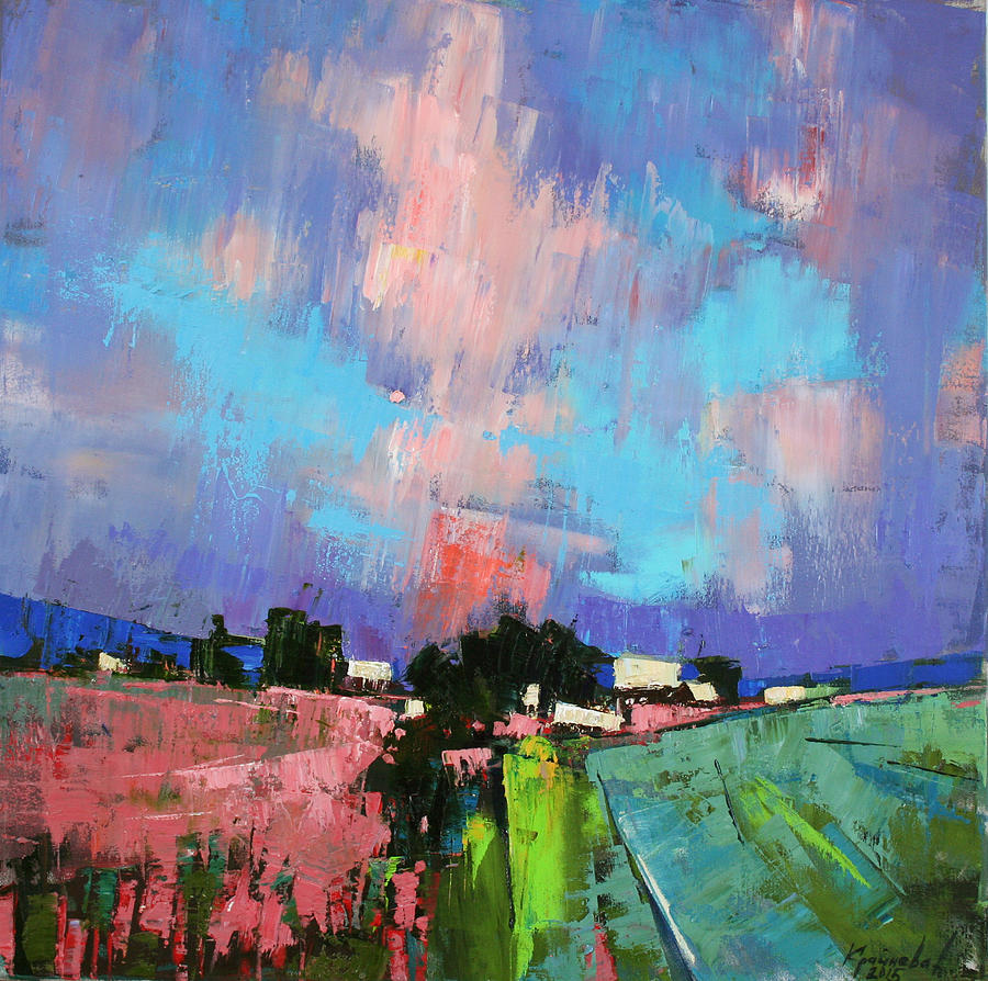 Summer Painting - Lupines color by Anastasija Kraineva