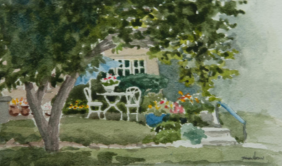 Flower Painting - Luras House by Heidi E Nelson