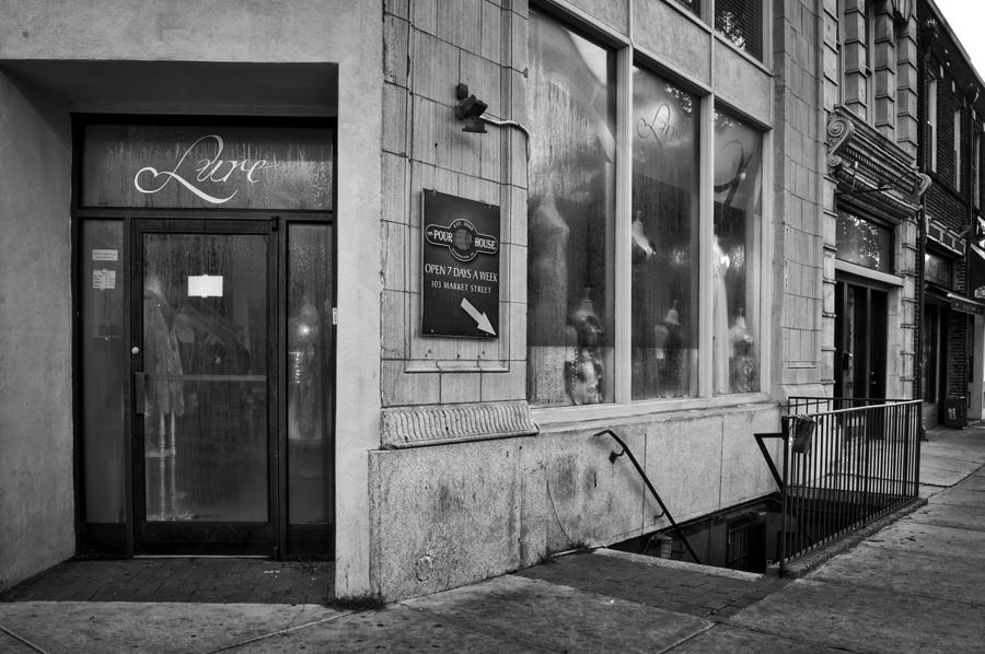Lure And The Pour House in Black and White Photograph by Greg and Chrystal Mimbs