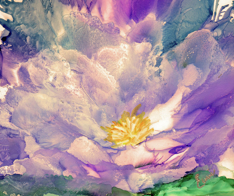 Luscious Lavender Water Lily Painting by Eunice Warfel