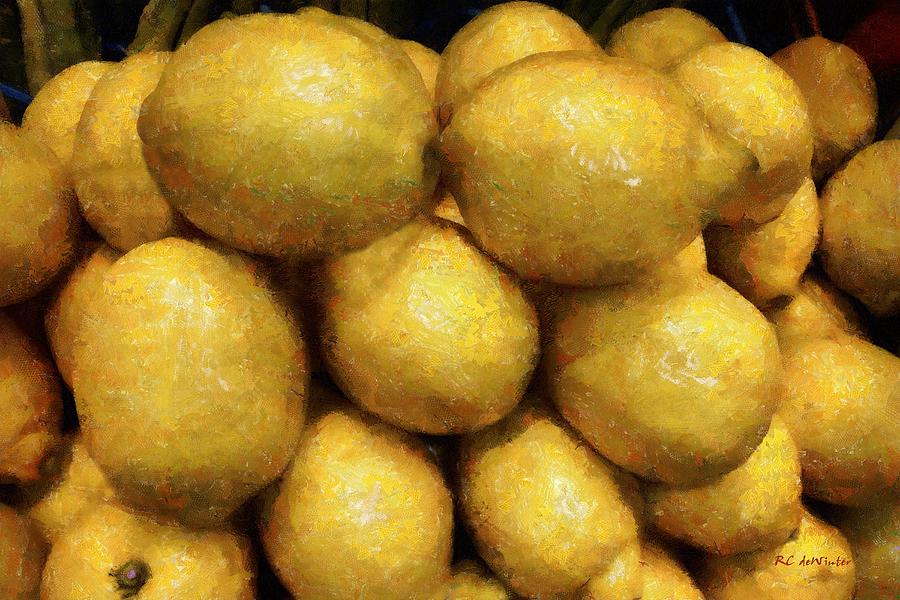Luscious Lemons Painting by RC DeWinter