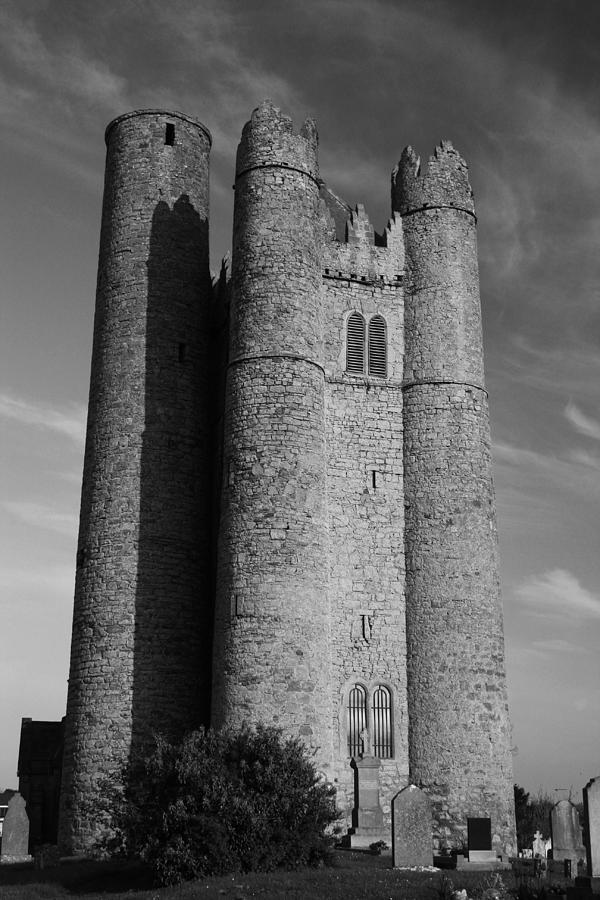 Lusk Round Tower B and W Photograph by Martina Fagan