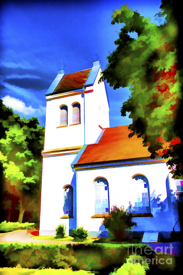 Lutheran Church Painting Photograph by Rick Bragan