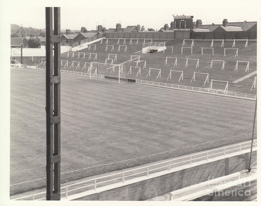 Luton Town - Kenilworth Road - Kenilworth Terrace North Goal 1 - BW - August 1969 Photograph by Legendary Football Grounds