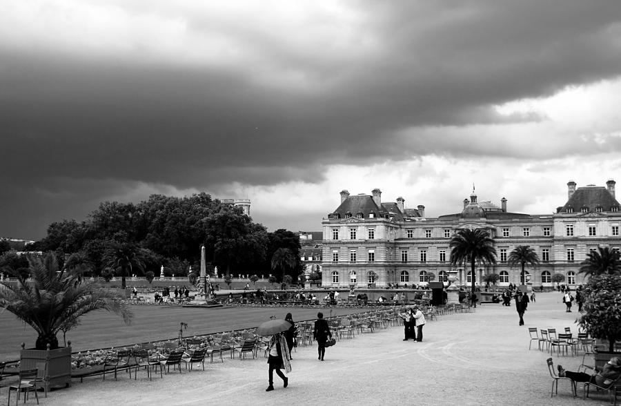 Luxembourg Gardens 2bw Photograph by Andrew Fare