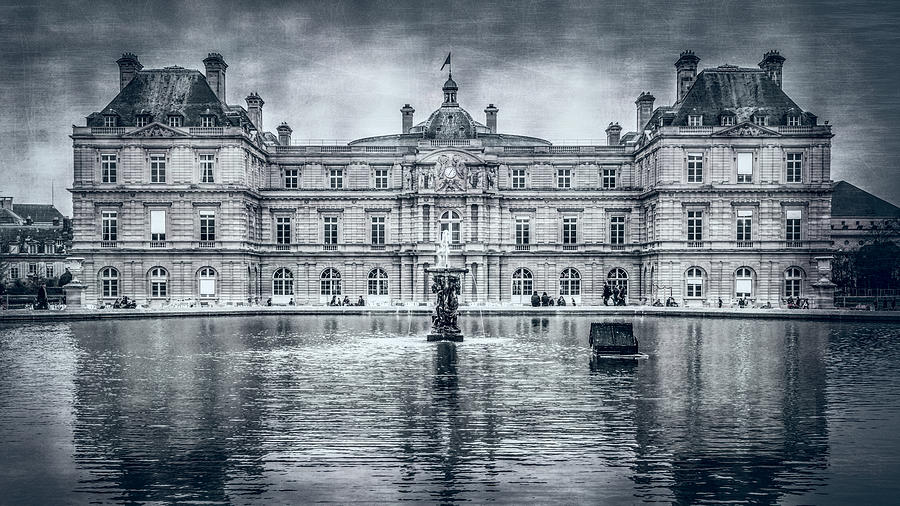 Luxembourg Palace BW Photograph by Joan Carroll