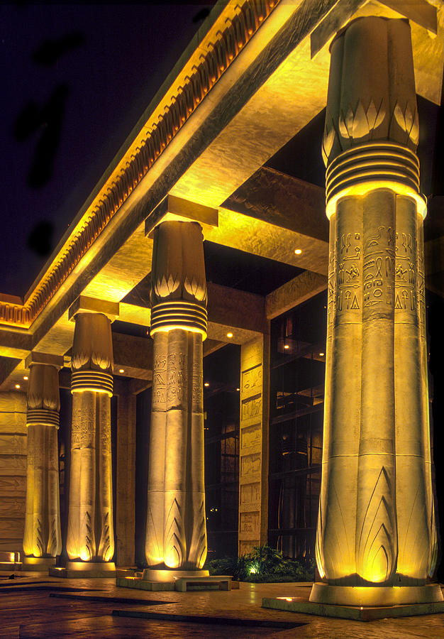 Luxor golden columns  Photograph by Gary Warnimont