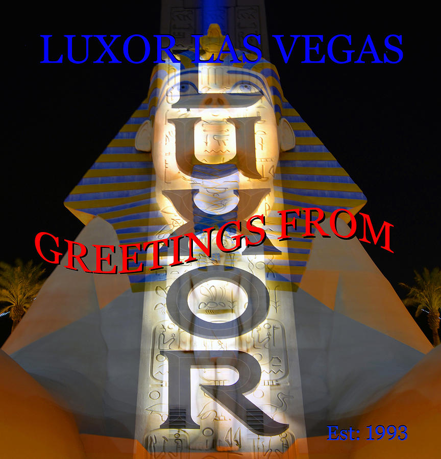 Luxor Las Vegas custom postcard  Photograph by David Lee Thompson