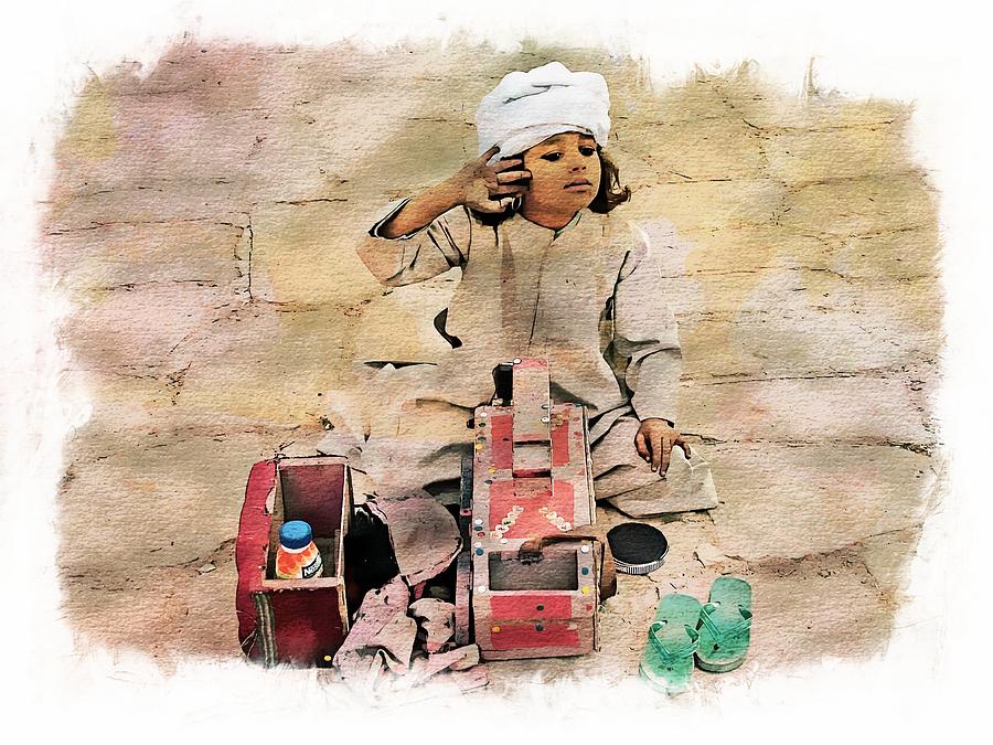 Luxor Shoeshine Girl Photograph by Joseph Hendrix