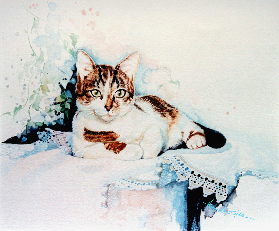 Cat Nap Painting - Luxury Lounge by Hanne Lore Koehler