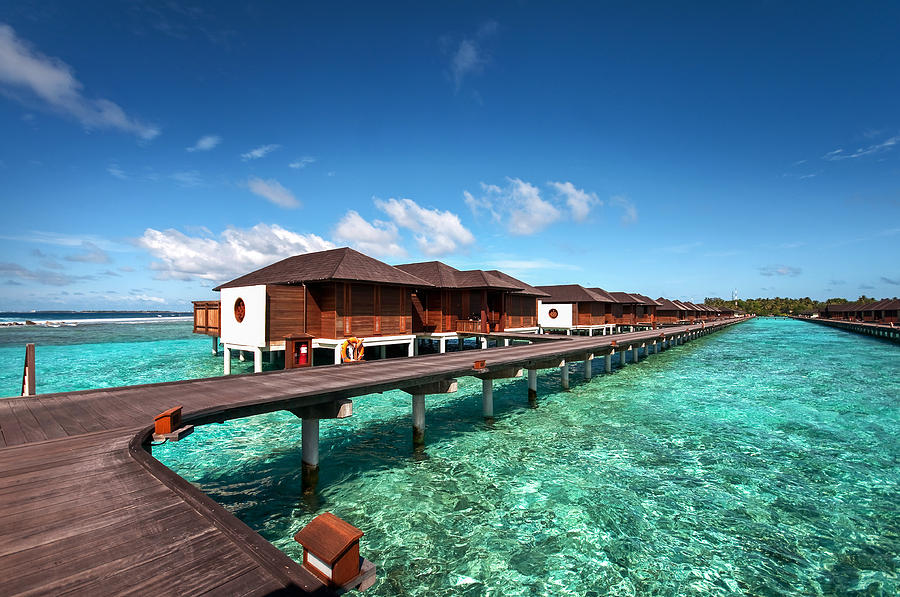 Luxury Water Villas of Maldivian Resort Photograph by Jenny Rainbow