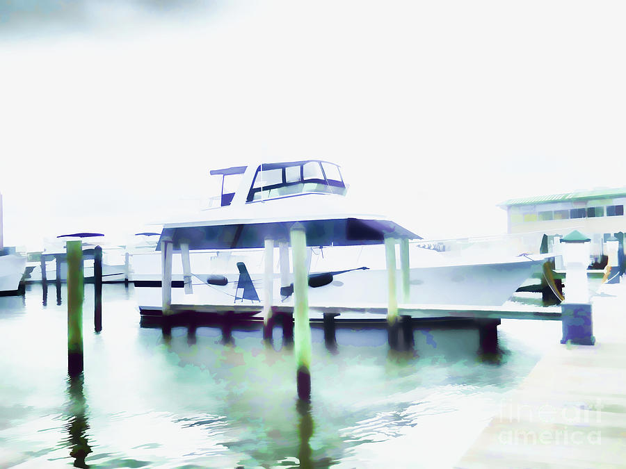 Luxury yachts at Portsmouth Virginia 29 Painting by Jeelan Clark